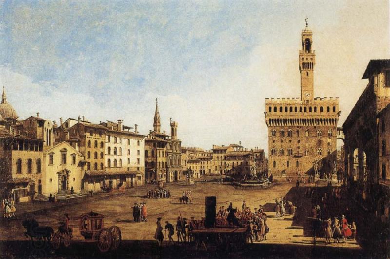 Bernardo Bellotto Piazza della Signoria in Florence China oil painting art